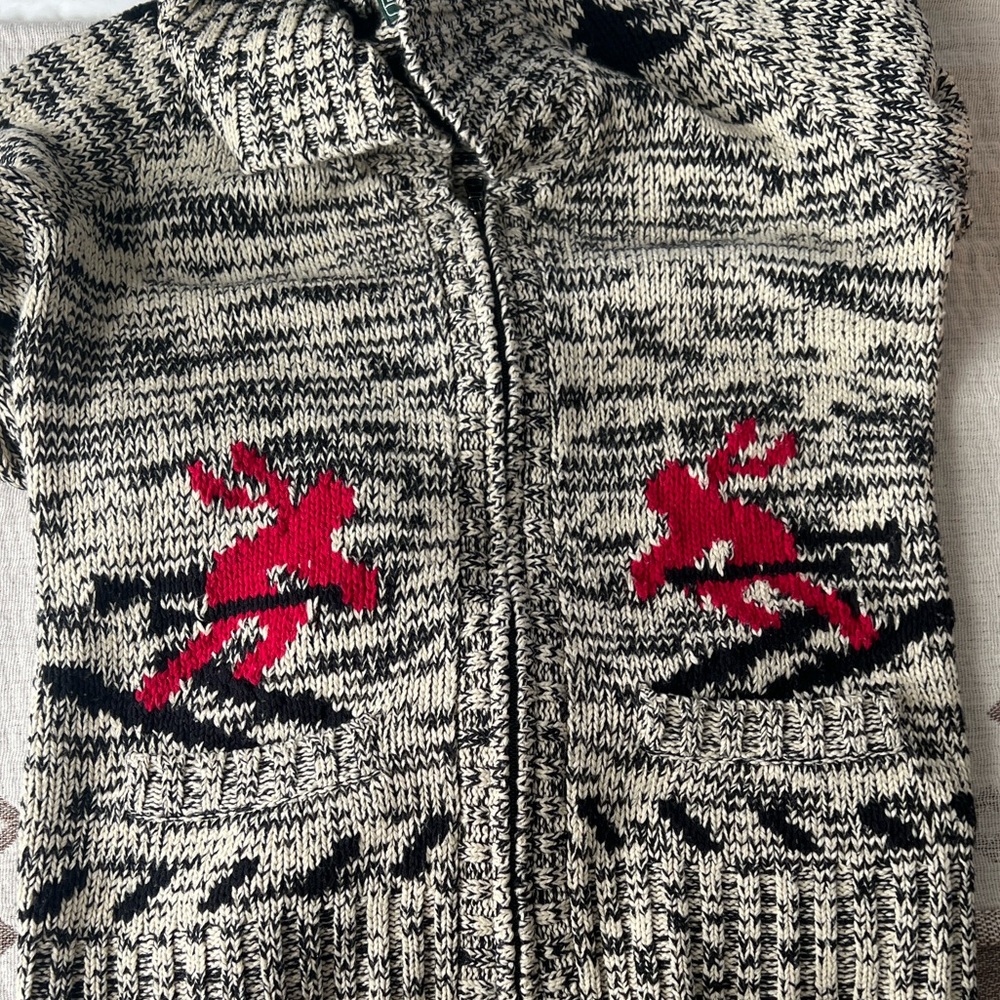 Lauren Ralph Lauren Black and Cream Sweater